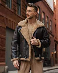 Mixing Textures: Pairing Men's Shearling Jackets with Different Fabrics