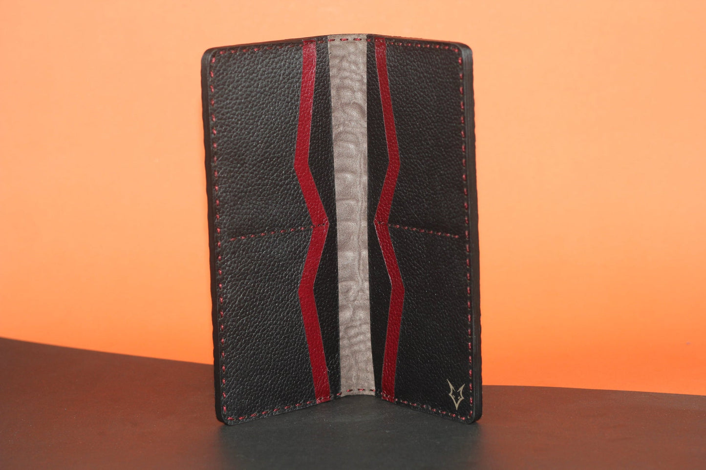 Unisex Genuine Leather Wallet With High-Glossed Maroon Crocodile Textured Finish | Exotic Bifold Long Wallet