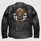 Men's Harley Davidson embroidery Eagle Design Natural Leather Jacket