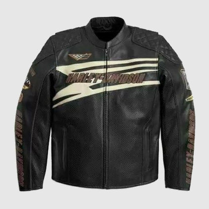 Sprocket Racing Perforated Harley Davidson Leather Jacket