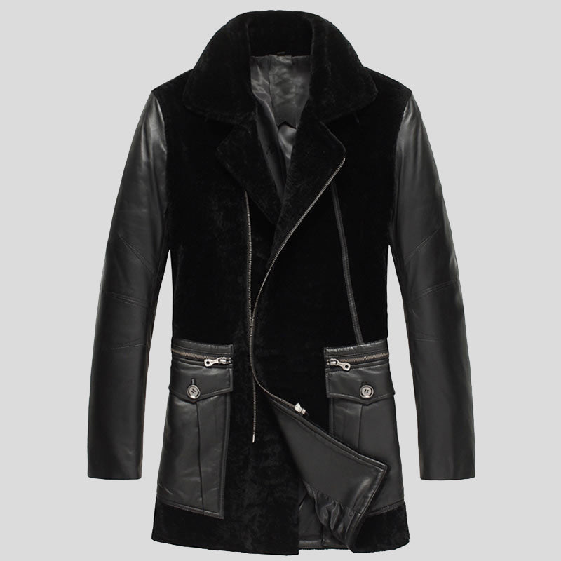 Men's Leather Calfskin Shearling Coats