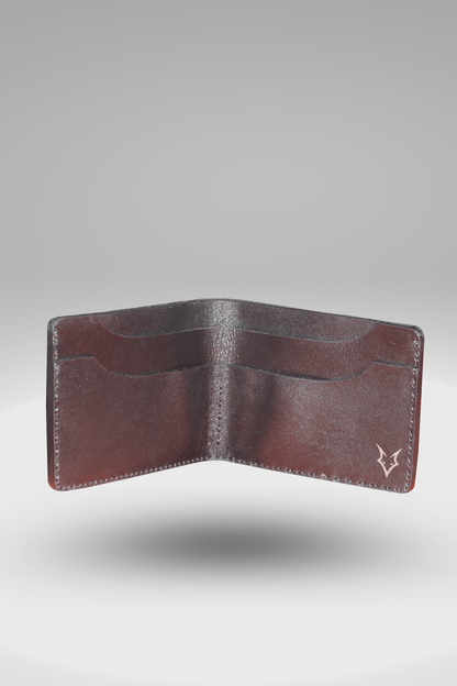 Men's Maroon Genuine Cowhide Leather Wallet With Lining Textured Finish | Bifold Hand-Made Leather Mini Wallet