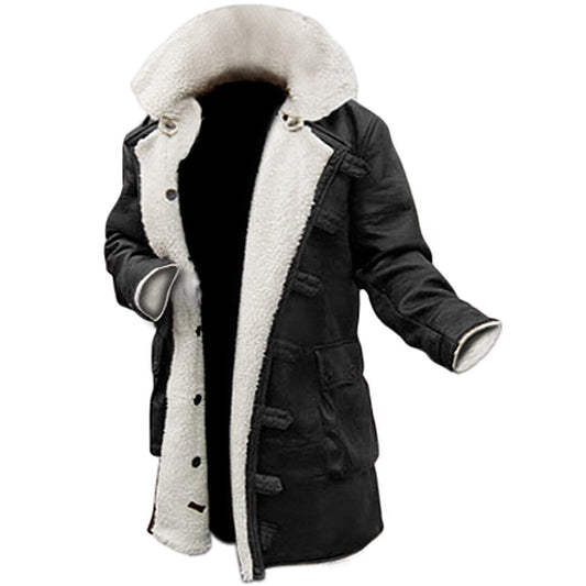 Bane Black Shearling Winter Sherpa Coat