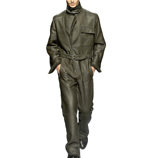 Cool Style Leather Jumpsuit For Men