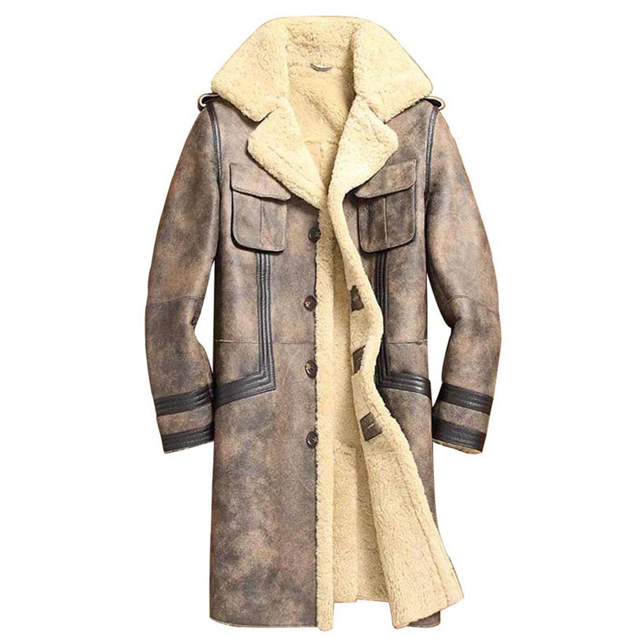 Men’s Sheepskin Shearling Leather Coat