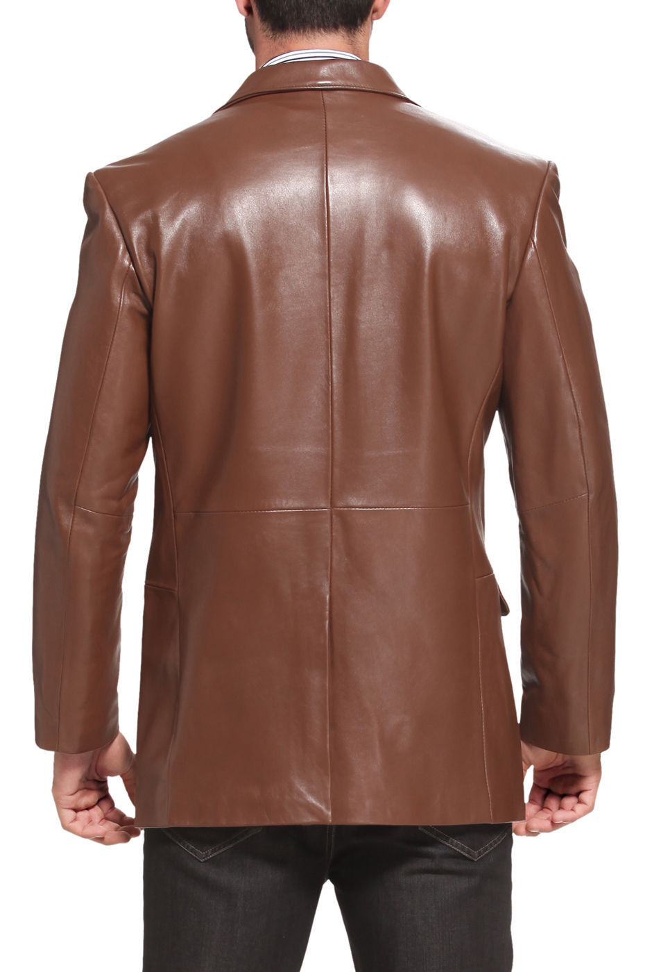 Men's Genuine Lambskin Leather Blazer Coat