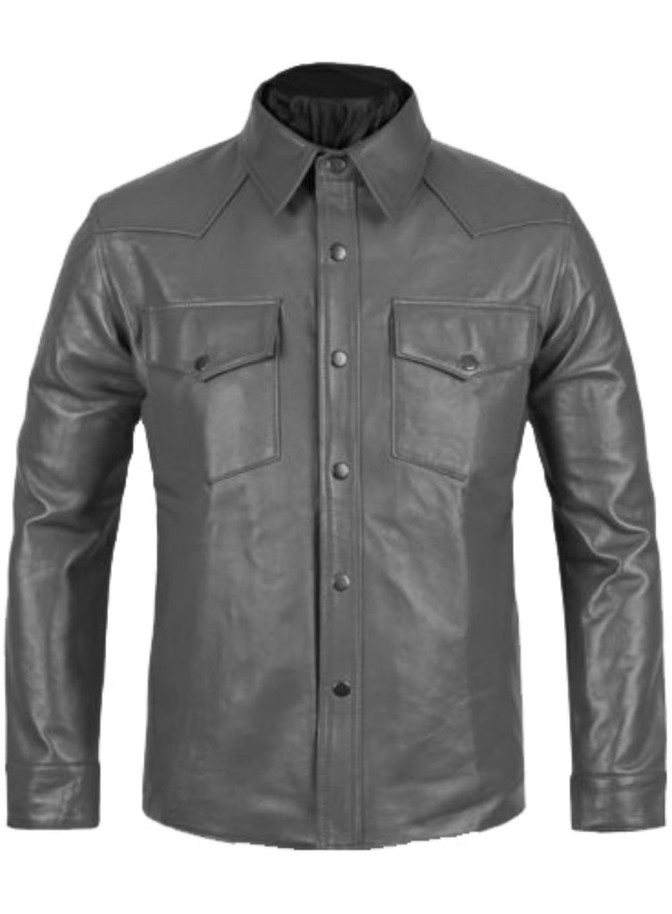 Men's Genuine Lambskin Leather Shirt