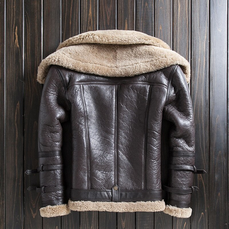 Brown Sheepskin Winter Fur Coat