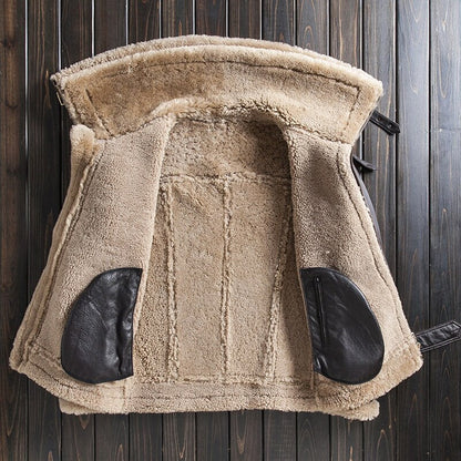 Brown Sheepskin Winter Fur Coat