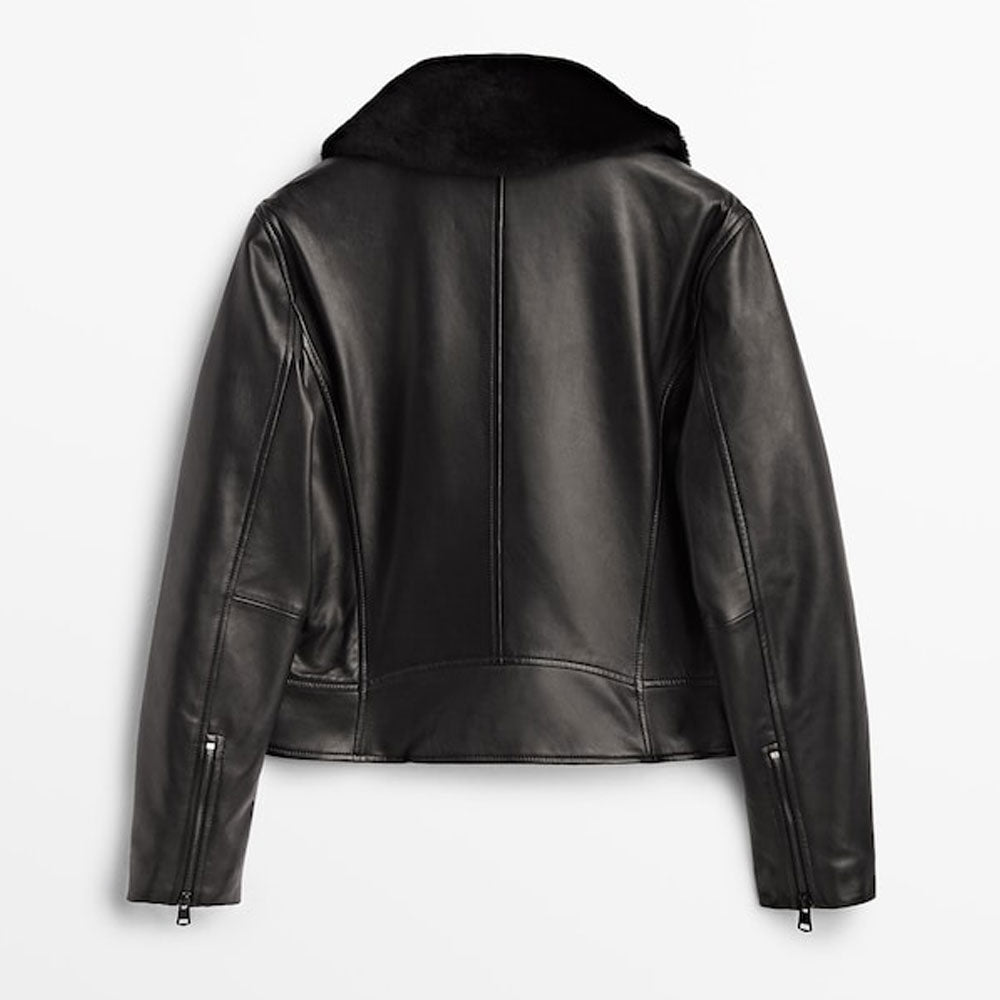 Sheepskin Biker Leather Jacket
