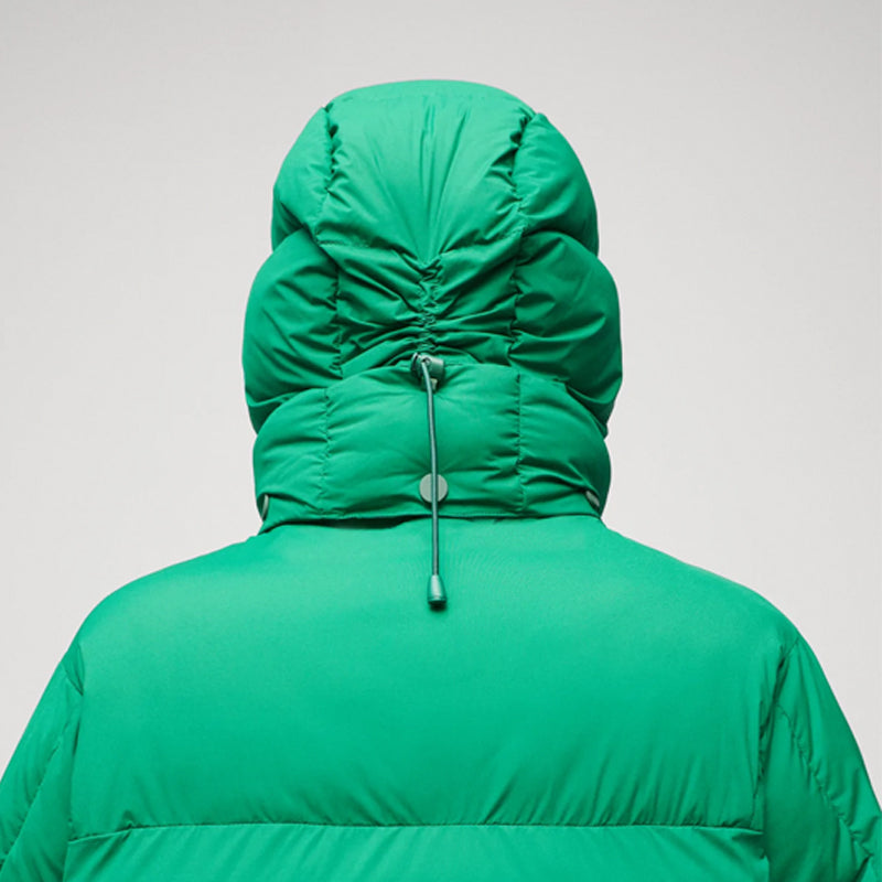 Womens Simple Green Puffer Jacket