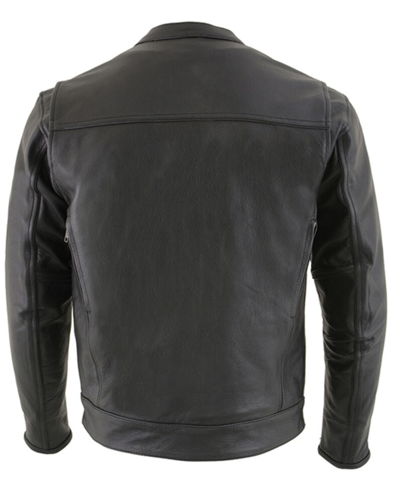 Vented Scooter Zip-Front Cool Tec Leather Jacket