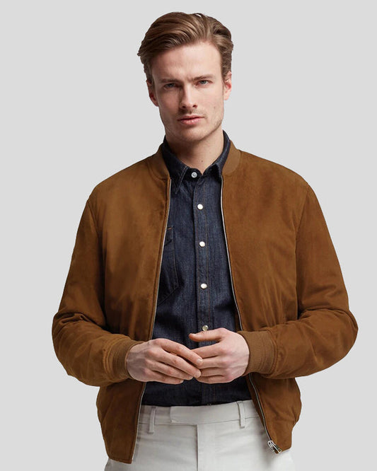 Dillon Tan Suede Leather Jacket
