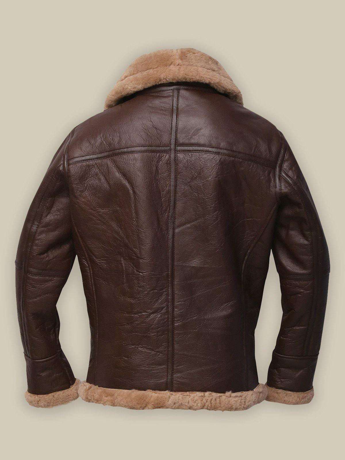 Shop Men's Brown Sheepskin Bomber Leather Jacket - Timeless Style and ...