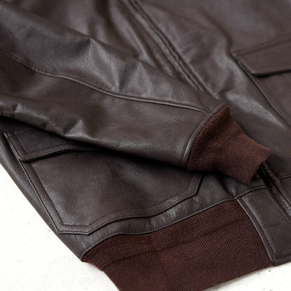 Mens M-422A flight Leather Bomber Jacket - Theleathercomfort