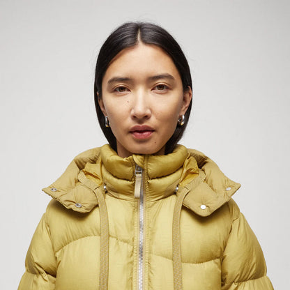 Women's Simple Yellow Puffer Jacket