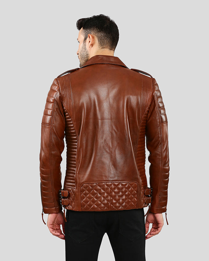 Brad Brown Motorcycle Leather Jacket