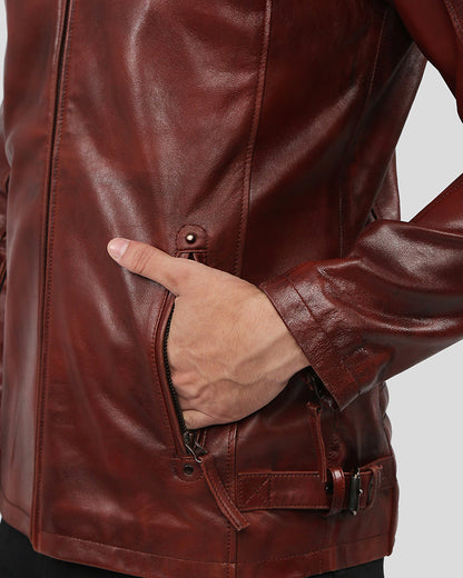 Fred Brown Leather Racer Jacket