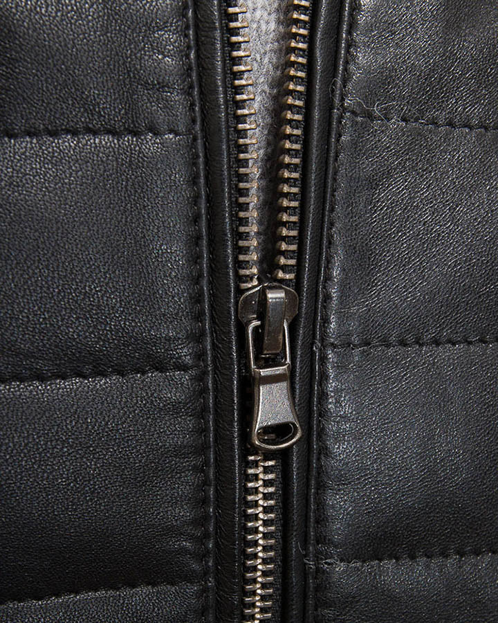 Jair Black Quilted Leather Jacket
