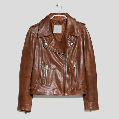 Emma Brown Motorcycle Leather Jacket