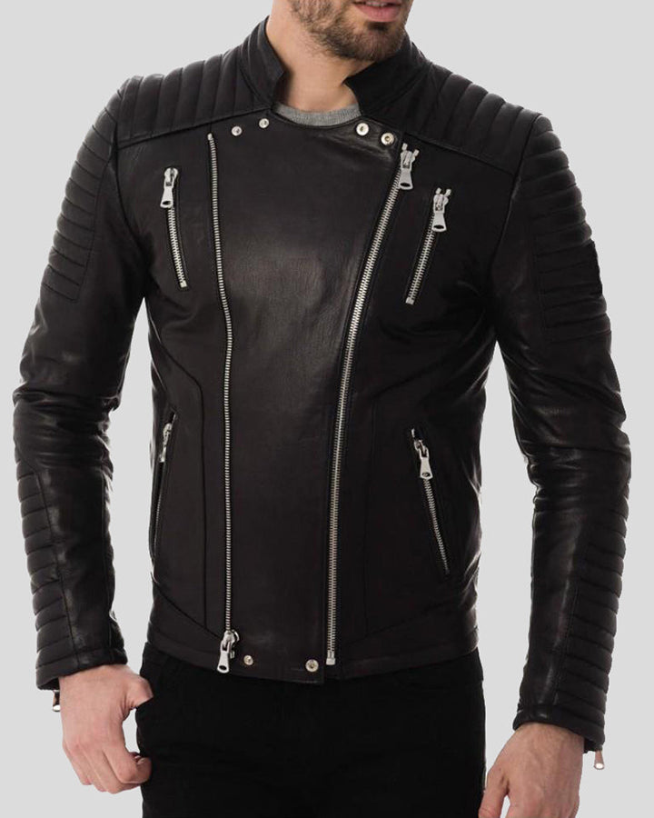 Dwite Black Quilted Leather Jacket