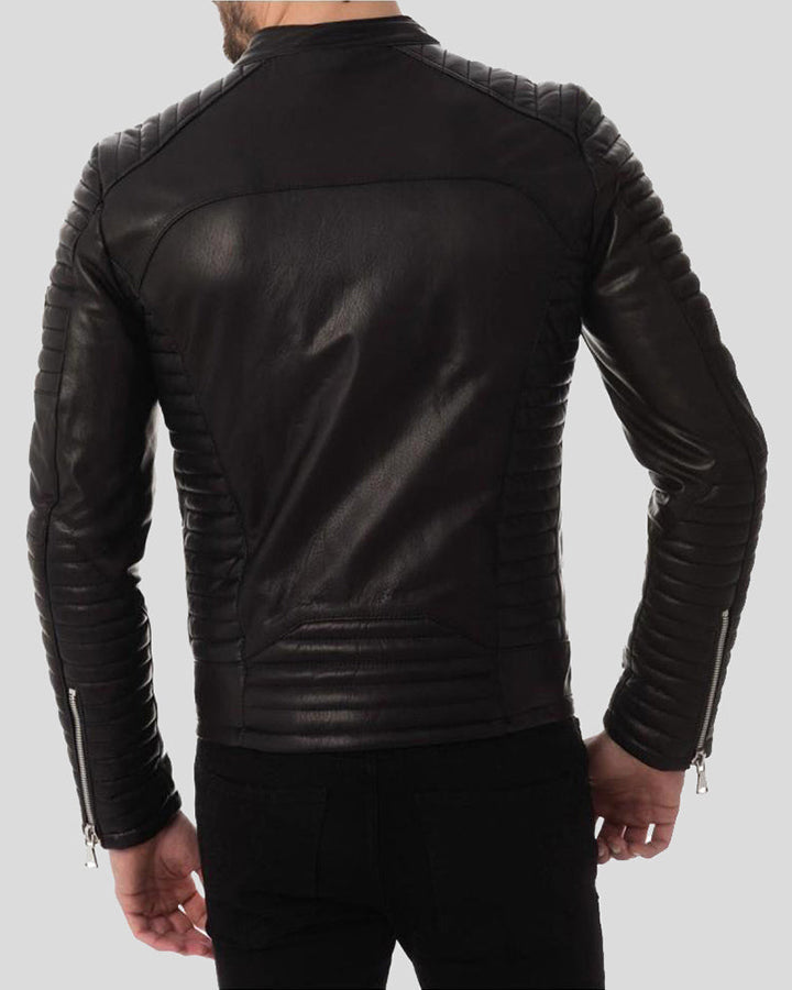 Dwite Black Quilted Leather Jacket