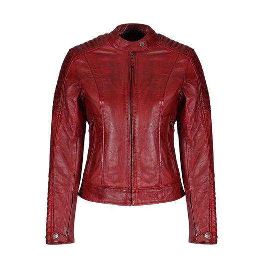 Women Red B3 Sheepskin Leather Biker Jacket
